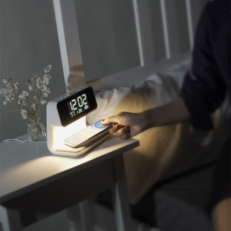 3-in-1 Bedside Lamp & LCD Alarm Clock