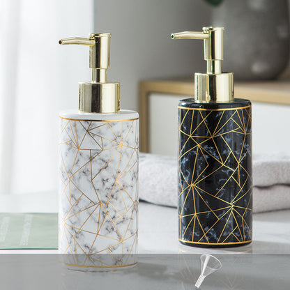 Marble Ceramic Lotion & Shampoo Bottle