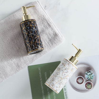 Marble Ceramic Lotion & Shampoo Bottle