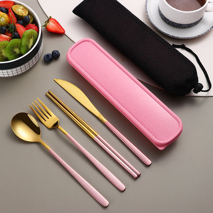 304 Stainless Steel Gold Flatware Set