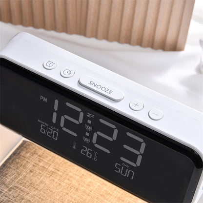 3-in-1 Bedside Lamp & LCD Alarm Clock