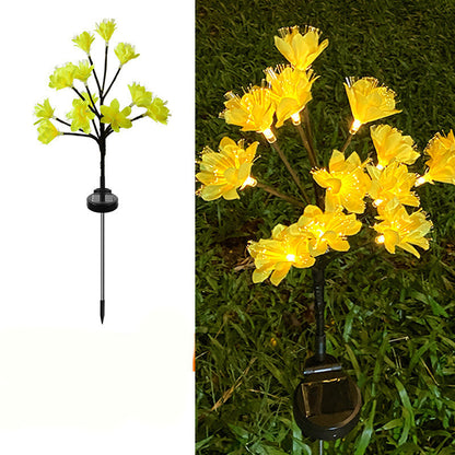 Led Solar Lamp Simulation Camellia Lawn