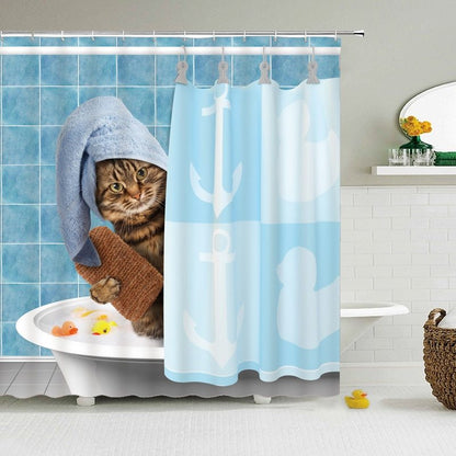 Mildew-Proof Polyester Bathroom Shower Curtain