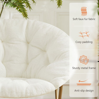 Comfortable Faux Fur Disc Chair