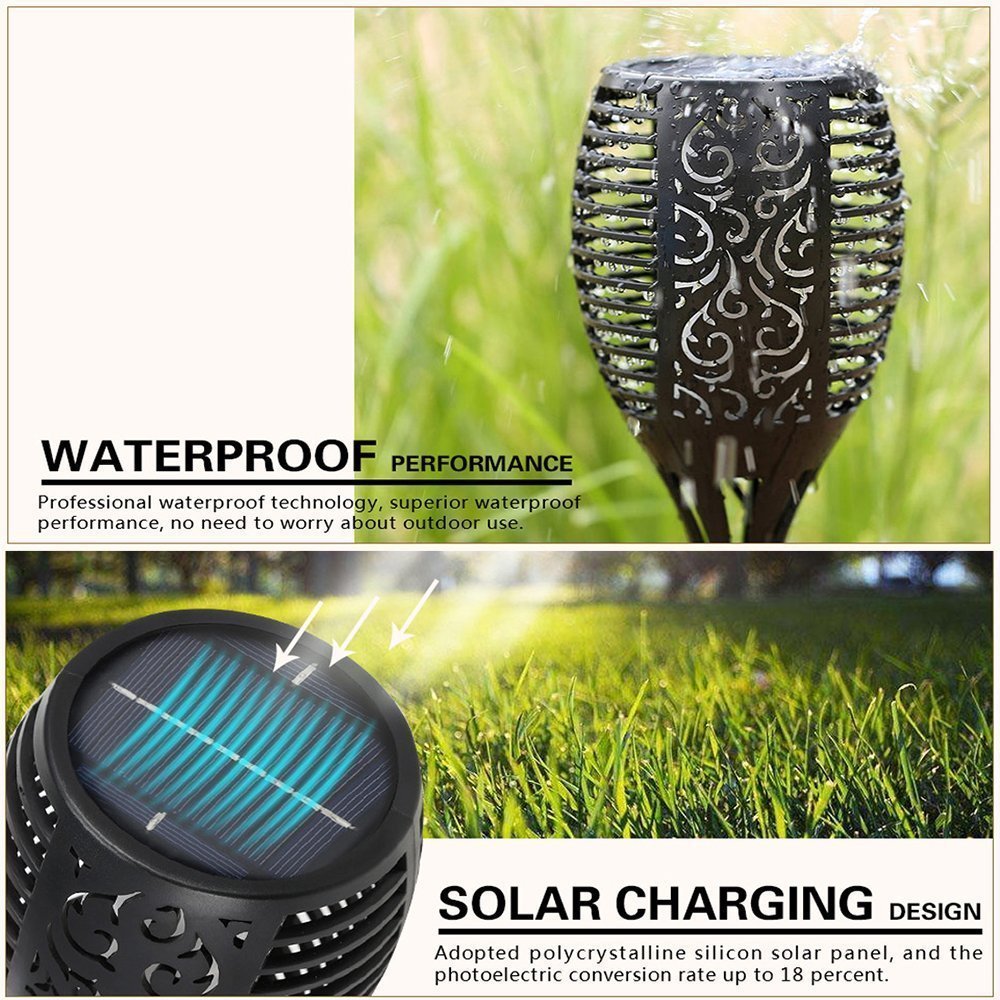 LED Waterproof Solar Torch Light