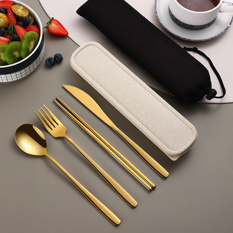 304 Stainless Steel Gold Flatware Set