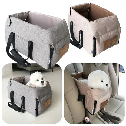 Dog Car Seat Bed Car Central Dog Car Seat Bed Portable Dog Carrier for Small Dogs Cats Safety Travel Bag Dog Accessories