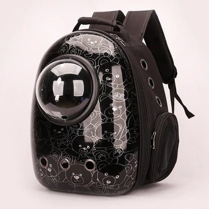 Cat Backpack Astronaut Window Bubble Carrying Pet Carrier Travel Bag Breathable Space Capsule Transparent Bags Dog