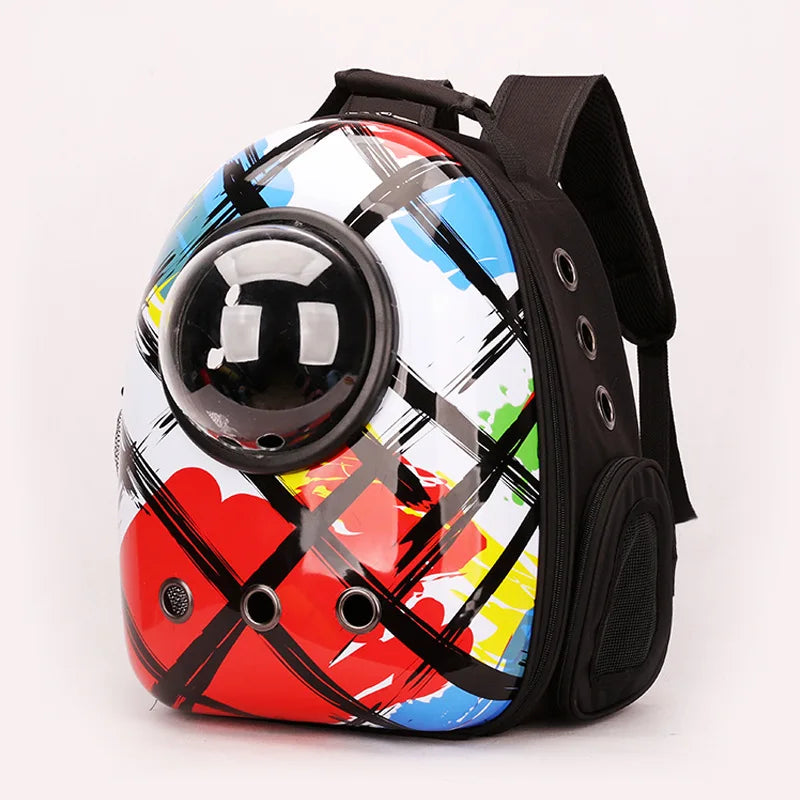 Cat Backpack Astronaut Window Bubble Carrying Pet Carrier Travel Bag Breathable Space Capsule Transparent Bags Dog