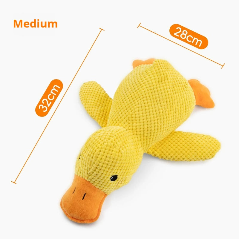 Dog toy plush companion sleeping duck bite resistant teeth grinding sound relief duck sound toy