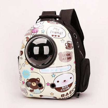 Cat Backpack Astronaut Window Bubble Carrying Pet Carrier Travel Bag Breathable Space Capsule Transparent Bags Dog