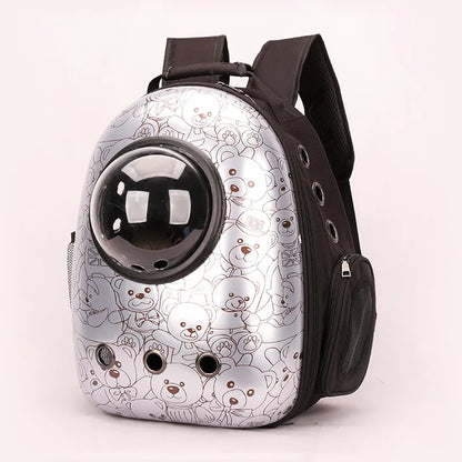 Cat Backpack Astronaut Window Bubble Carrying Pet Carrier Travel Bag Breathable Space Capsule Transparent Bags Dog