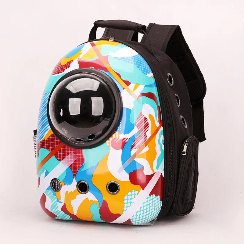 Cat Backpack Astronaut Window Bubble Carrying Pet Carrier Travel Bag Breathable Space Capsule Transparent Bags Dog