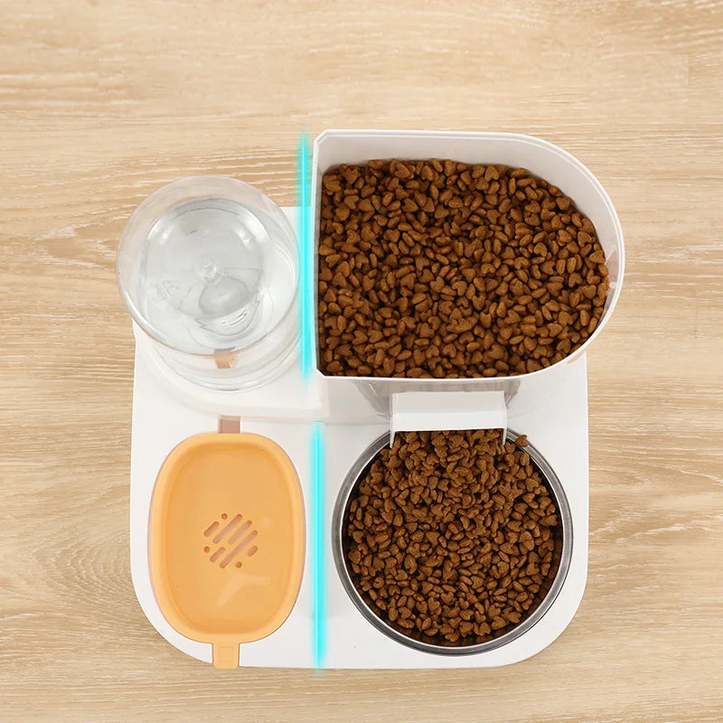 Large Capacity Automatic Cat Food Dispenser Drinking Water Bowl Pet Supplies Wet and Dry Separation Dog Food Container