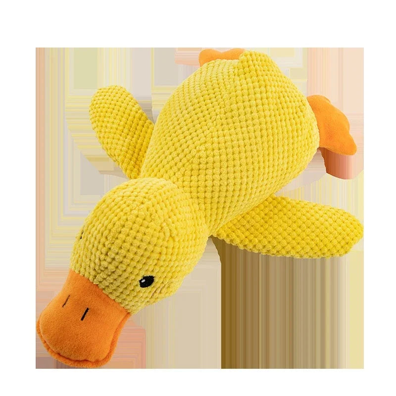 Dog toy plush companion sleeping duck bite resistant teeth grinding sound relief duck sound toy