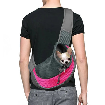 1 PCs Pet Bag Cat Dog Travel Portable Cross-body Shoulder Bag Breathable Mesh Pet Backpack