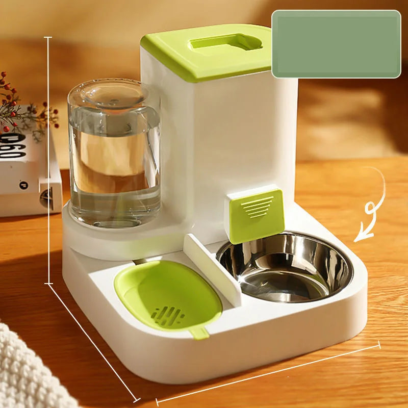 Large Capacity Automatic Cat Food Dispenser Drinking Water Bowl Pet Supplies Wet and Dry Separation Dog Food Container