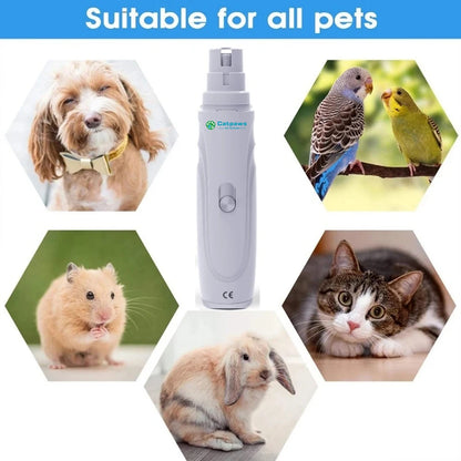 Electric Dog Claw Grinder USB Rechargeable Electric Dog Nail Trimmer Quiet Electric Pet Cat Paws Nail Grooming Trimmer Tools