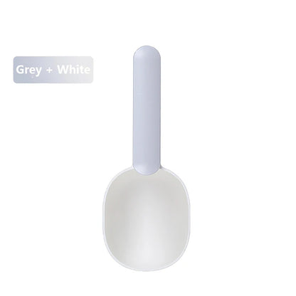 Dog Food Scoop Multifunctional Pet Feeding Spoon with Sealing Clip Grade Plastic Cat Food Dedicated Measuring Spoon