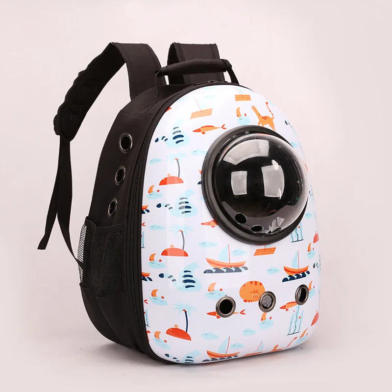 Cat Backpack Astronaut Window Bubble Carrying Pet Carrier Travel Bag Breathable Space Capsule Transparent Bags Dog