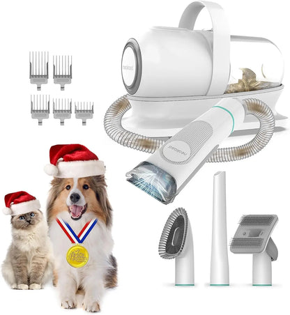 by neabot P1 Pro Pet Grooming Vacuum Suction 99% Pet Hair, Dog Grooming Kit with 5 Professional Grooming Shedding Tools