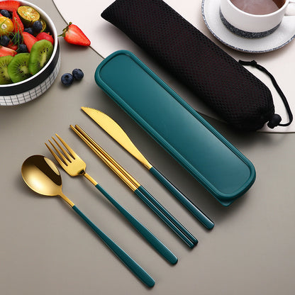 304 Stainless Steel Gold Flatware Set